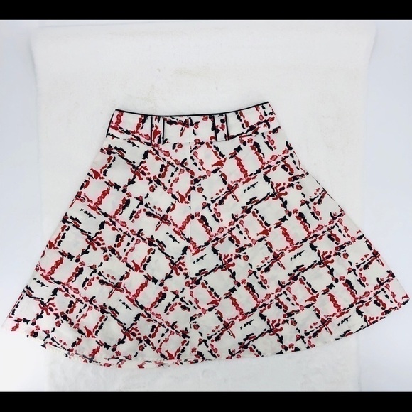 Bernardo Women’s 6 Retro Bohemian Vibes Diamond Print Circle Skirt w Belt Loops - Picture 3 of 9